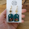 Mystical mushrooms earrings / nature woodlands autumn