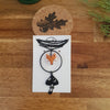 Fox with mushroom charm necklace / handmade from polymer clay / nature jewelry pendant