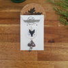 Fox with mushroom charm necklace / handmade from polymer clay / nature jewelry pendant